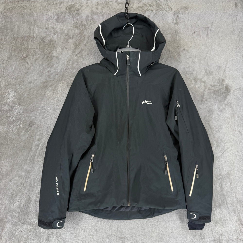 Kjus Dermizax Thinsulate Ski Jacket Black Hooded Winter Coat Mens Size 38/S